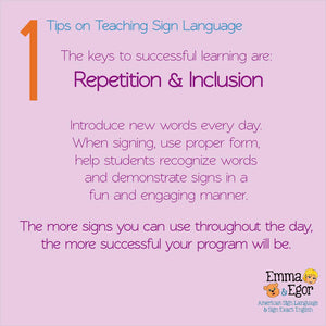 7 Tips for Teaching Sign Language-Print at Home-Poster - Print at Home-Emma & Egor-Emma & Egor