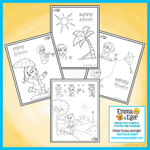 Coloring Pages-MAY 2020 Weather-Print at Home-Coloring Book-Emma & Egor-Emma & Egor