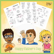 Coloring Pages-Father's Day Card-Print at Home-Coloring Book-Emma & Egor-Emma & Egor