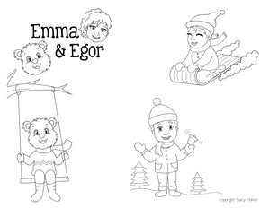 Christmas-Print at Home-Coloring Pages-Coloring Book-Emma & Egor-Emma & Egor