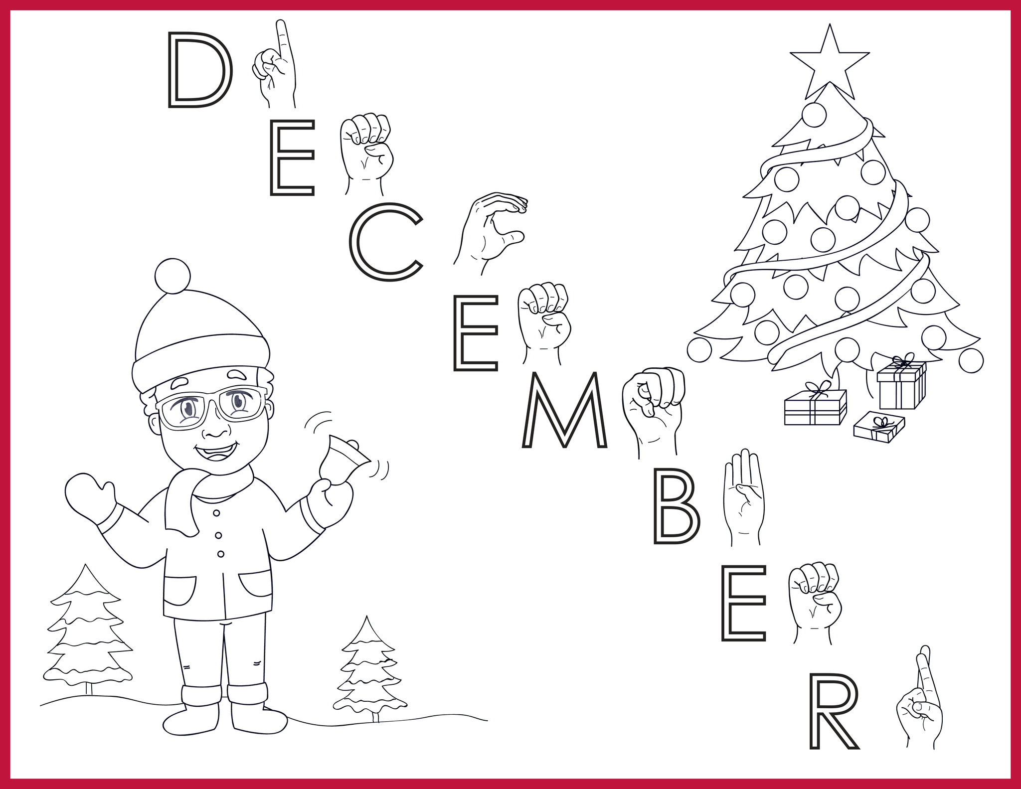 december coloring page