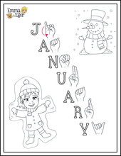 Load image into Gallery viewer, January-Print at Home-Coloring Pages-Coloring Book-Emma &amp; Egor-Emma &amp; Egor
