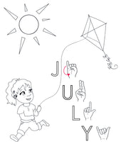 Load image into Gallery viewer, July-Print at Home-Coloring Pages-Coloring Book-Emma &amp; Egor-Emma &amp; Egor
