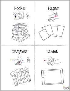School Supplies-Print at Home-Coloring Pages-Coloring Book-Emma & Egor-Emma & Egor