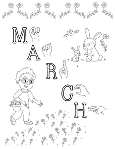 March-Print at Home-Coloring Pages-Coloring Book-Emma & Egor-Emma & Egor